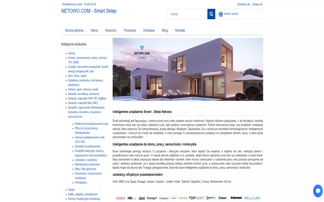 Netowo.com - Urządzenia smart home - zrzut ekranu