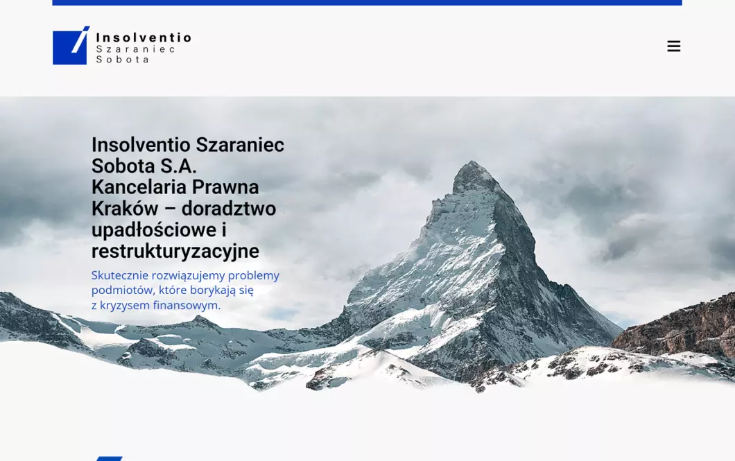 Kancelaria prawna Kraków - Insolventio Szaraniec Sobota S.A. - zrzut ekranu