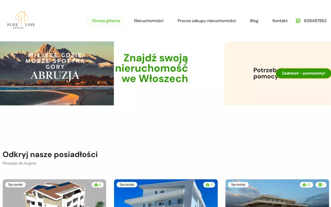 Nieruchomości na sprzedaż Włochy | Pureline Estate - zrzut ekranu