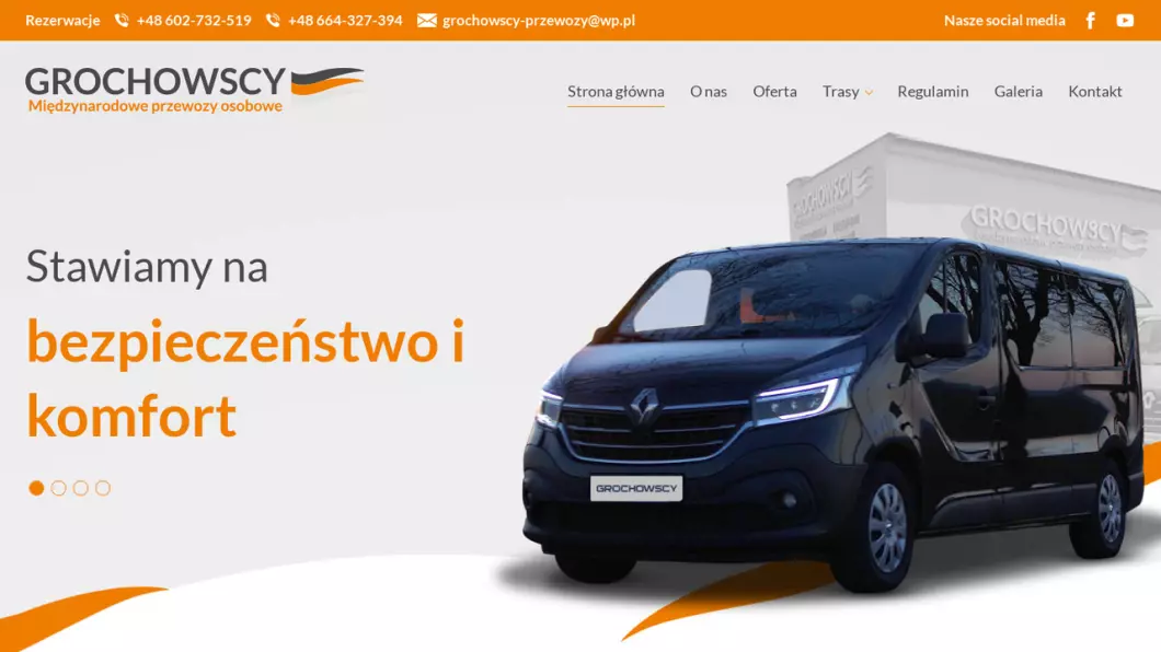 Grochowscy Przewozy - zrzut ekranu