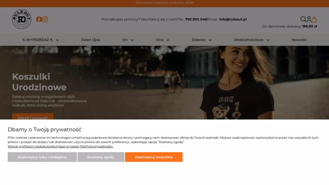 Koszulki z nadrukiem | Sklep internetowy Rule Out - zrzut ekranu