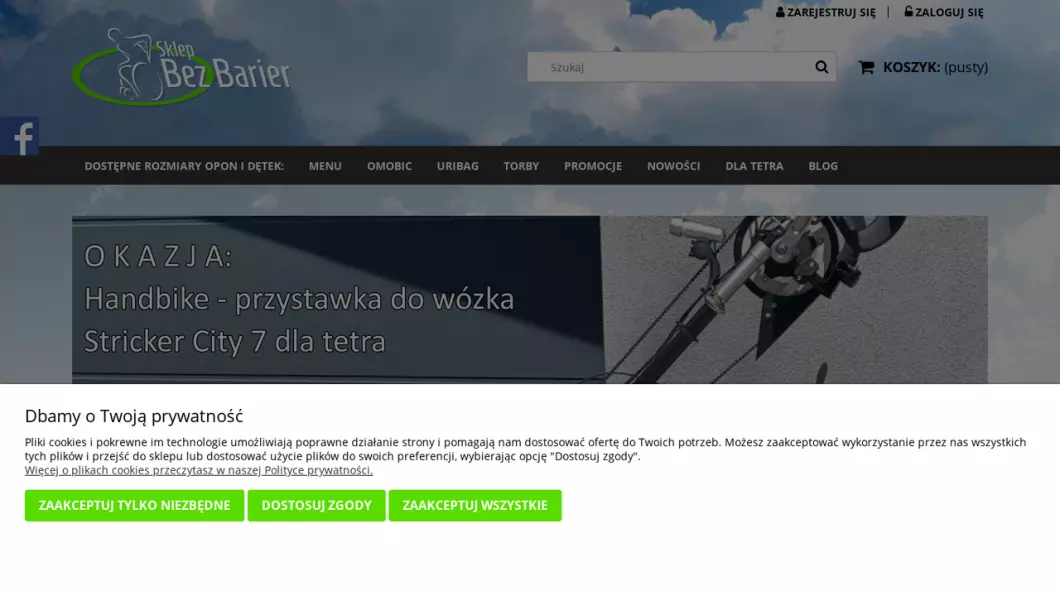 Opony do wózków inwalidzkich | Sklep internetowy SklepBezBarier - zrzut ekranu