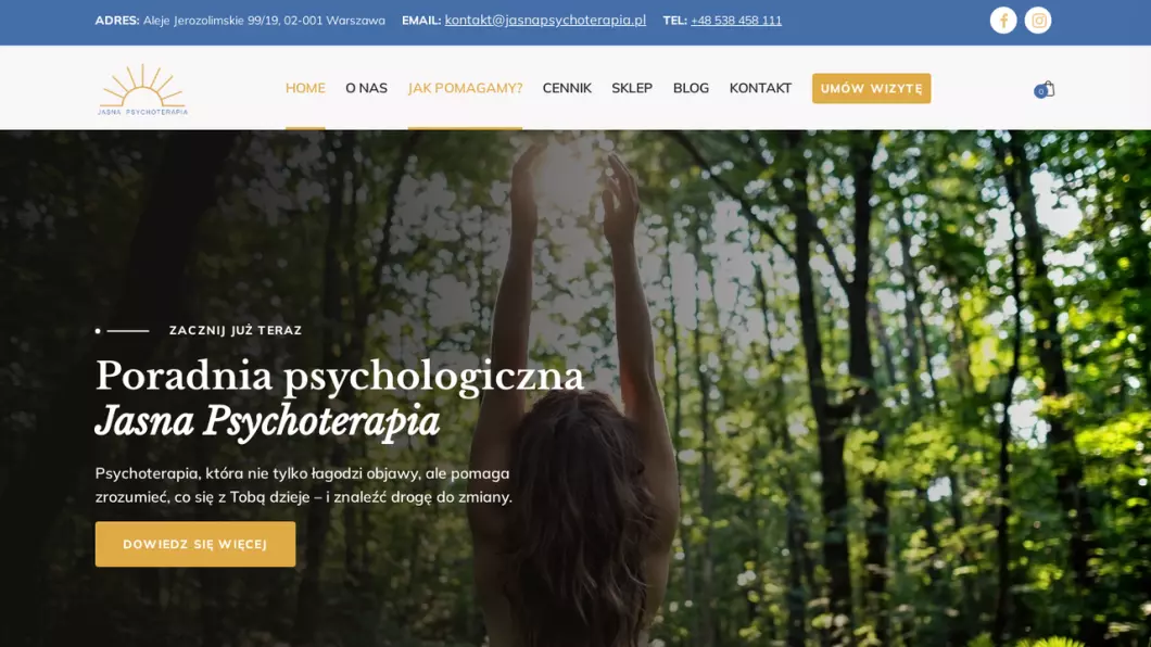 Centrum Psychoterapii i Terapii Seksuologicznej | Jasna Psychoterapia Warszawa - zrzut ekranu